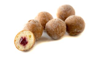 Pączusie z budyniem i maliną